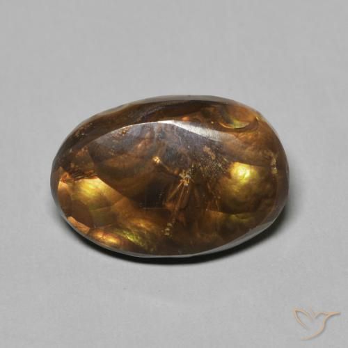 5.05ct Natürlicher Mehrfarbig Feuerachat, Oval, Lichtundurchlässig