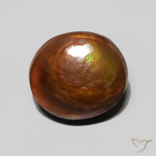 5.06ct Natürlicher Mehrfarbig Feuerachat, Oval, Lichtundurchlässig