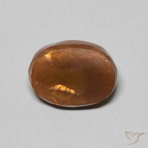 2.59ct Natürlicher Mehrfarbig Feuerachat, Oval, Lichtundurchlässig