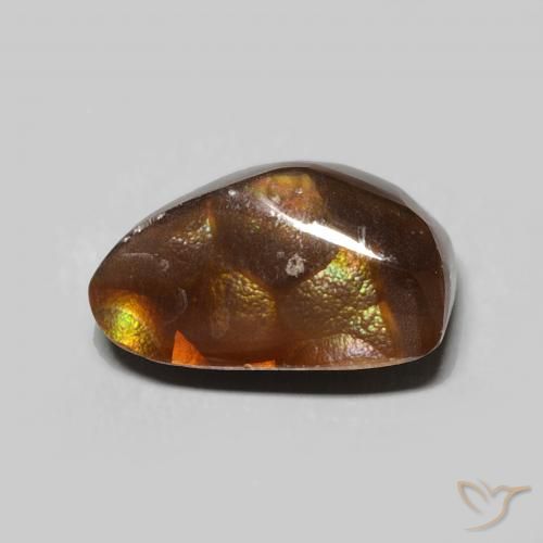3.62ct Natürlicher Mehrfarbig Feuerachat, Fantasie, Lichtundurchlässig
