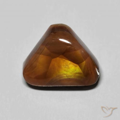 4.17ct Natürlicher Mehrfarbig Feuerachat, Trillion, Lichtundurchlässig