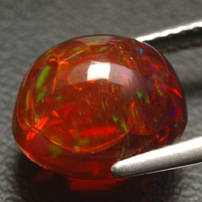 4,55 ctw natürlicher mehrfarbiger Feueropal, Transparent, Transparent / Lichtdurchlässig