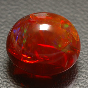 4,55 ctw natürlicher mehrfarbiger Feueropal, Transparent, Transparent / Lichtdurchlässig