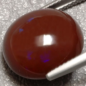 10,31 ctw natürlicher mehrfarbiger Feueropal, Oval Schliff, Lichtundurchlässig
