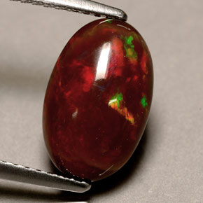 2,76 ctw natürlicher mehrfarbiger Feueropal, Oval Schliff, Lichtundurchlässig