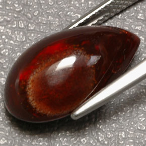 9,17 ctw natürlicher Mehrfarbig Feueropal, Birnenform, Lichtundurchlässig