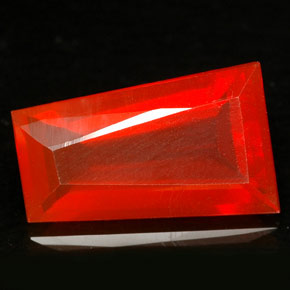 2,89 ctw natürlicher orangefarbener Feueropal, Transparent, Transparent / Lichtdurchlässig