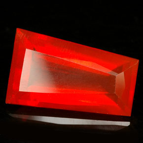 2,89 ctw natürlicher orangefarbener Feueropal, Transparent, Transparent / Lichtdurchlässig