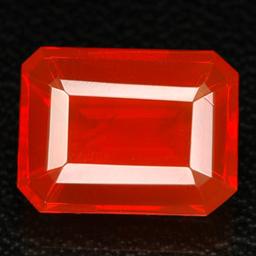 1,92 ctw natürlicher orangefarbener Feueropal, Transparent, Transparent / Lichtdurchlässig