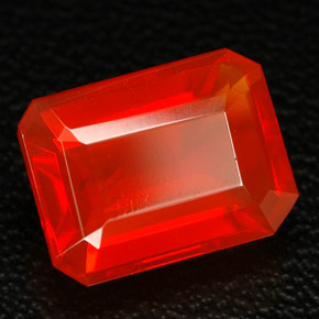 1,92 ctw natürlicher orangefarbener Feueropal, Transparent, Transparent / Lichtdurchlässig