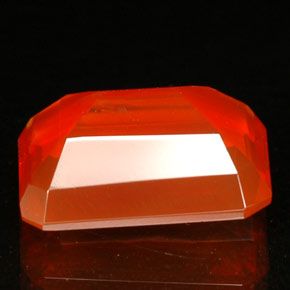 1,92 ctw natürlicher orangefarbener Feueropal, Transparent, Transparent / Lichtdurchlässig