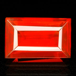 1,47 ctw natürlicher orangefarbener Feueropal, Transparent, Transparent / Lichtdurchlässig