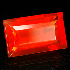 1,47 ctw natürlicher orangefarbener Feueropal, Transparent, Transparent / Lichtdurchlässig