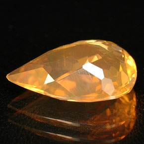 2,00 ctw natürlicher orangefarbener Feueropal, Transparent, Transparent / Lichtdurchlässig