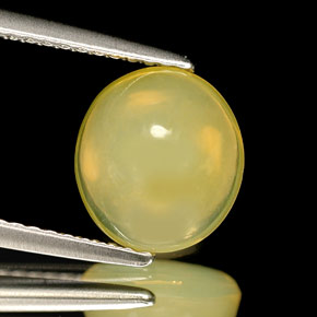 2,52 ctw natürlicher gelber Feueropal, Transparent, Transparent / Lichtdurchlässig
