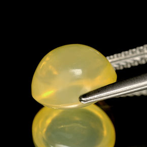 2,52 ctw natürlicher gelber Feueropal, Transparent, Transparent / Lichtdurchlässig