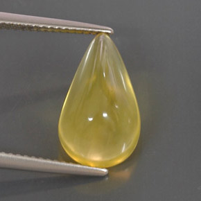 4,90 ctw natürlicher gelber Feueropal, Transparent, Transparent / Lichtdurchlässig