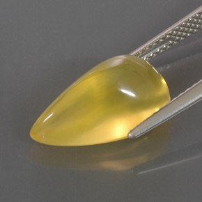 4,90 ctw natürlicher gelber Feueropal, Transparent, Transparent / Lichtdurchlässig