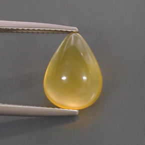 3,67 ctw natürlicher gelber Feueropal, Transparent, Transparent / Lichtdurchlässig