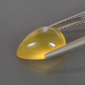 3,67 ctw natürlicher gelber Feueropal, Transparent, Transparent / Lichtdurchlässig