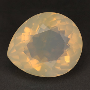 6,26 ctw natürlicher gelber Feueropal, Transparent, Transparent / Lichtdurchlässig