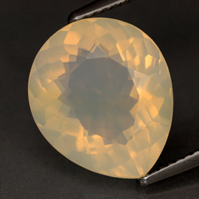 6,26 ctw natürlicher gelber Feueropal, Transparent, Transparent / Lichtdurchlässig