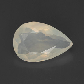 8,35 ctw natürlicher weißer Feueropal, Transparent, Transparent / Lichtdurchlässig