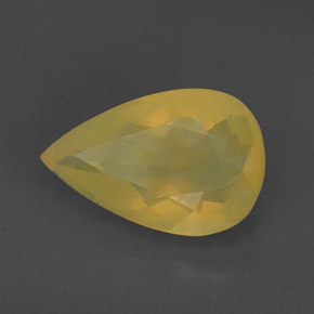 6,92 ctw natürlicher gelber Feueropal, Transparent, Transparent / Lichtdurchlässig