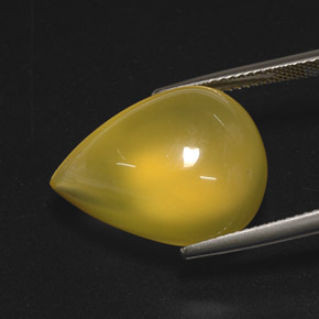 15,76 ctw natürlicher gelber Feueropal, Transparent, Transparent / Lichtdurchlässig