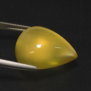 15,76 ctw natürlicher gelber Feueropal, Transparent, Transparent / Lichtdurchlässig