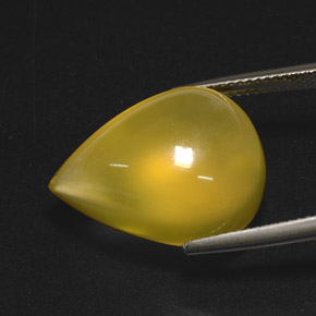 15,76 ctw natürlicher gelber Feueropal, Transparent, Transparent / Lichtdurchlässig