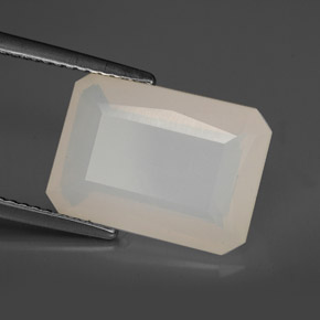 4,83 ctw natürlicher weißer Feueropal, Transparent, Transparent / Lichtdurchlässig