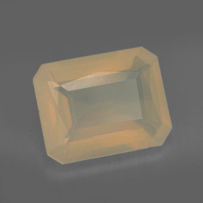 4,72 ctw natürlicher orangefarbener Feueropal, Transparent, Transparent / Lichtdurchlässig