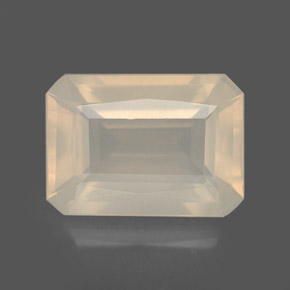 3,78 ctw natürlicher weißer Feueropal, Transparent, Transparent / Lichtdurchlässig