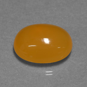 3,93 ctw natürlicher orangefarbener Feueropal, Oval Schliff, Lichtdurchlässig