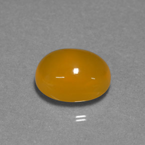 4,76 ctw natürlicher orangefarbener Feueropal, Oval Schliff, Lichtdurchlässig