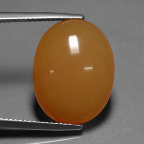 12,70 ctw natürlicher orangefarbener Feueropal, Oval Schliff, Lichtdurchlässig