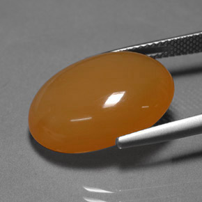 12,70 ctw natürlicher orangefarbener Feueropal, Oval Schliff, Lichtdurchlässig