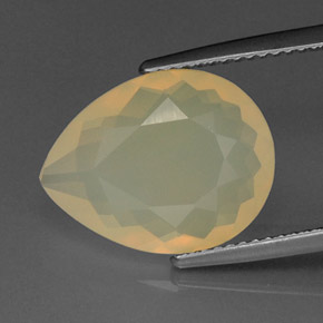 4,68 ctw natürlicher orangefarbener Feueropal, Transparent, Transparent / Lichtdurchlässig