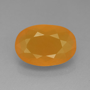 5,33 ctw natürlicher orangefarbener Feueropal, Transparent, Transparent / Lichtdurchlässig