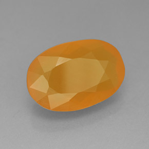 5,33 ctw natürlicher orangefarbener Feueropal, Transparent, Transparent / Lichtdurchlässig
