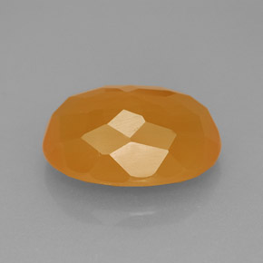 5,33 ctw natürlicher orangefarbener Feueropal, Transparent, Transparent / Lichtdurchlässig