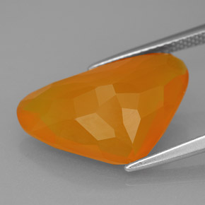 6,06 ctw natürlicher orangefarbener Feueropal, Transparent, Transparent / Lichtdurchlässig