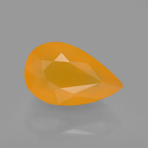 2,20 ctw natürlicher orangefarbener Feueropal, Transparent, Transparent / Lichtdurchlässig