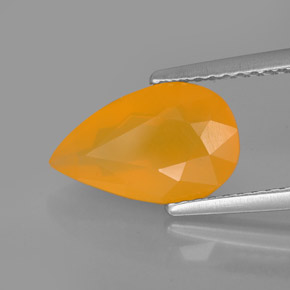 2,20 ctw natürlicher orangefarbener Feueropal, Transparent, Transparent / Lichtdurchlässig