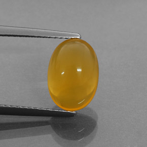 2,62 ctw natürlicher orangefarbener Feueropal, Transparent, Transparent / Lichtdurchlässig