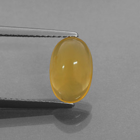 1,54 ctw natürlicher orangefarbener Feueropal, Transparent, Transparent / Lichtdurchlässig