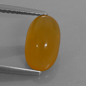 1,85 ctw natürlicher orangefarbener Feueropal, Oval Schliff, Lichtdurchlässig