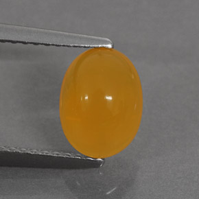 1,30 ctw natürlicher orangefarbener Feueropal, Oval Schliff, Lichtdurchlässig