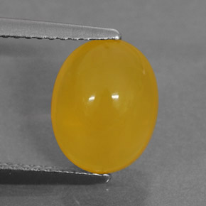 2,26 ctw natürlicher orangefarbener Feueropal, Oval Schliff, Lichtdurchlässig